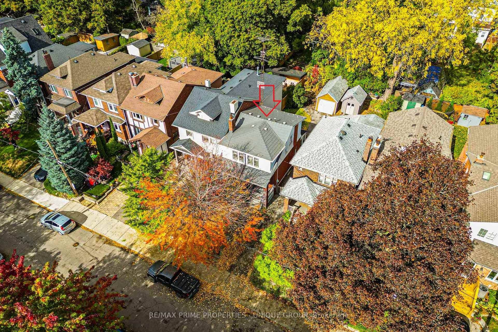 Front drone view