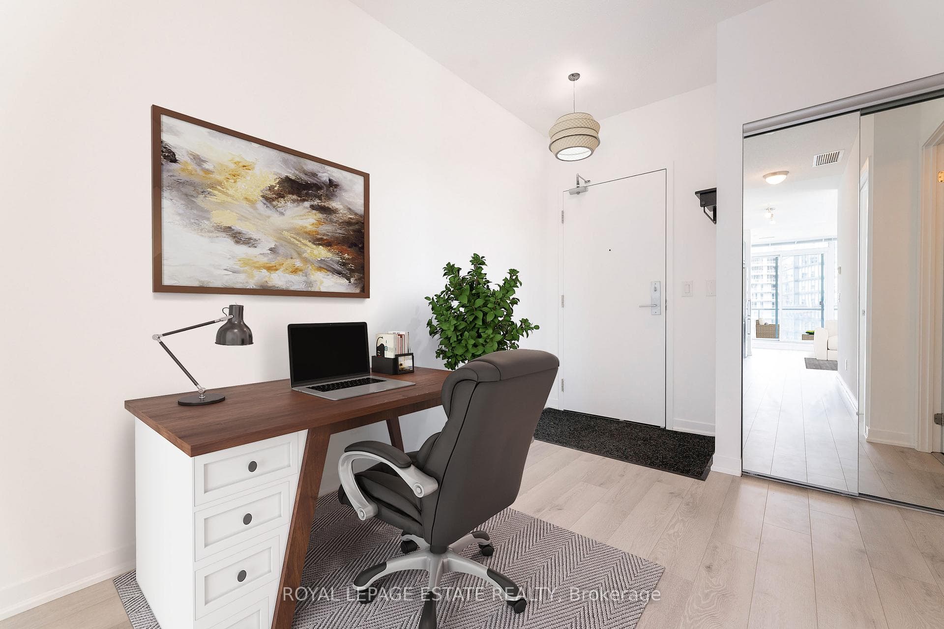 Virtually Staged Den / Work Space