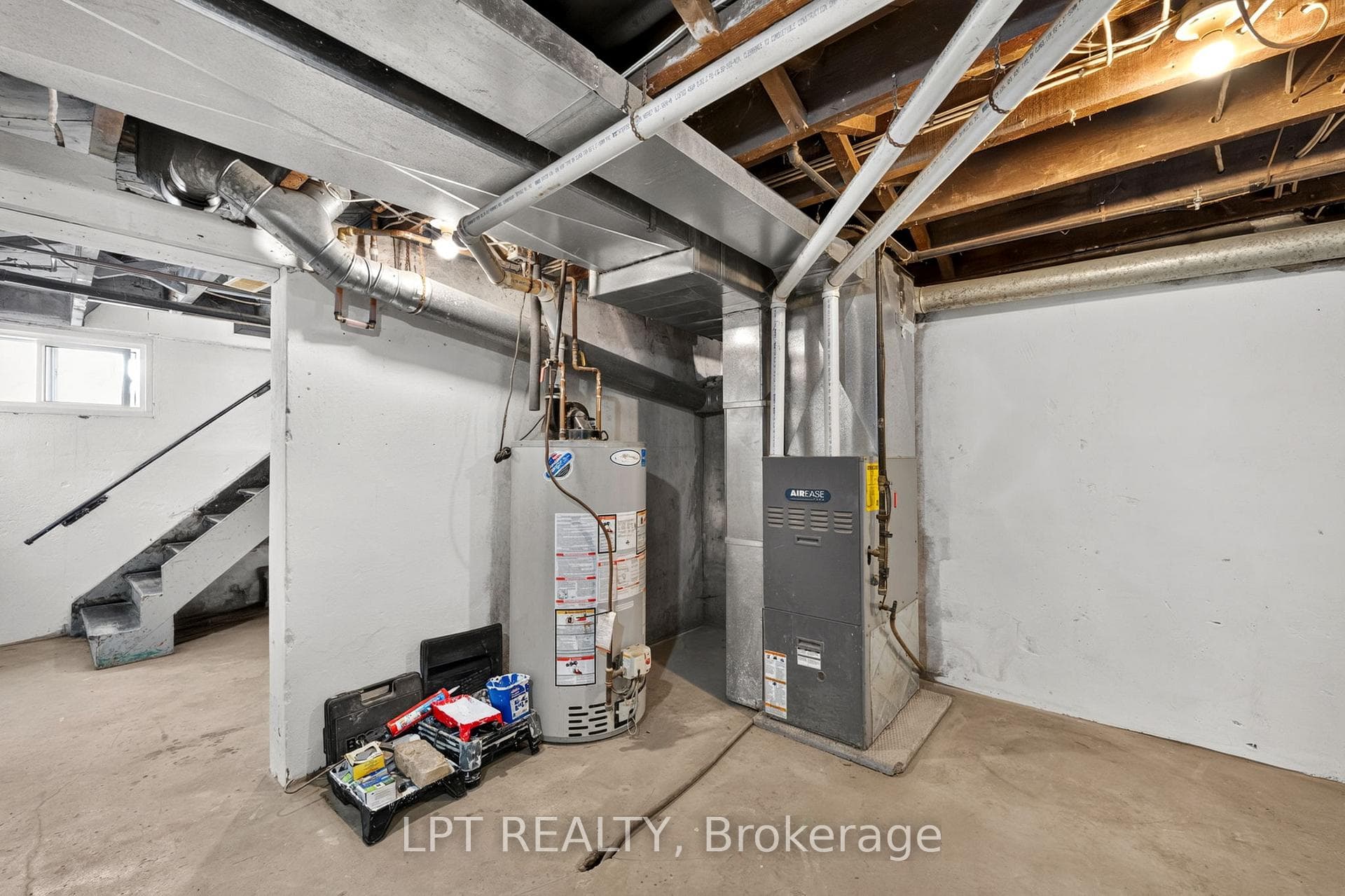 Basement with oceans of storage space.