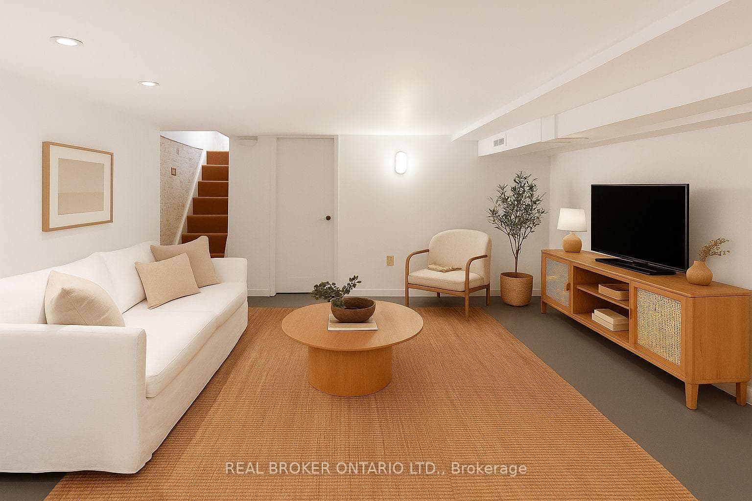 *Virtually staged rec. room*