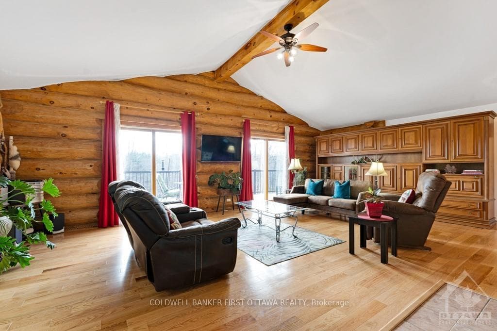 Living room built-in solid wood wall storage unit