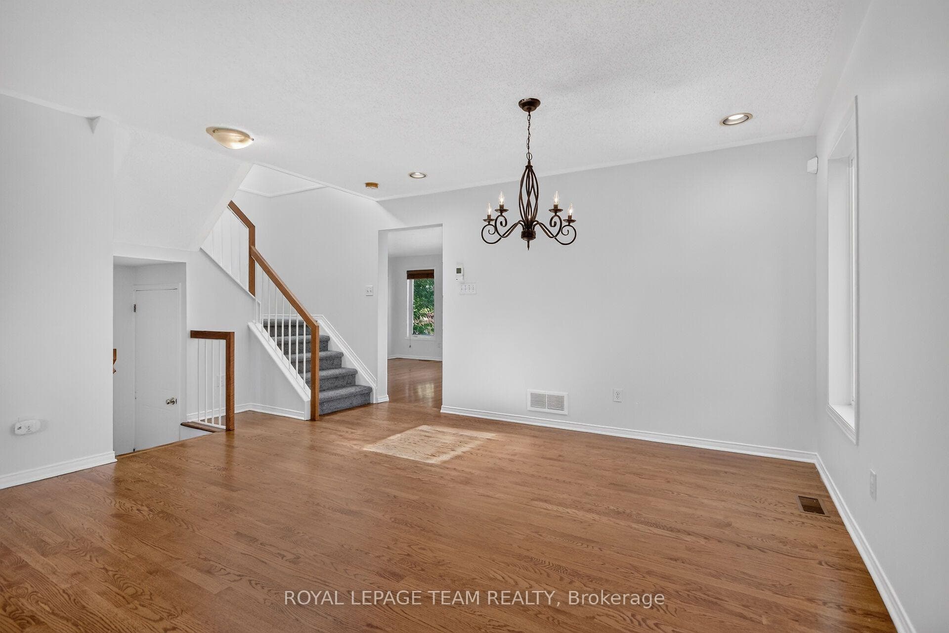 open concept living/dining room area