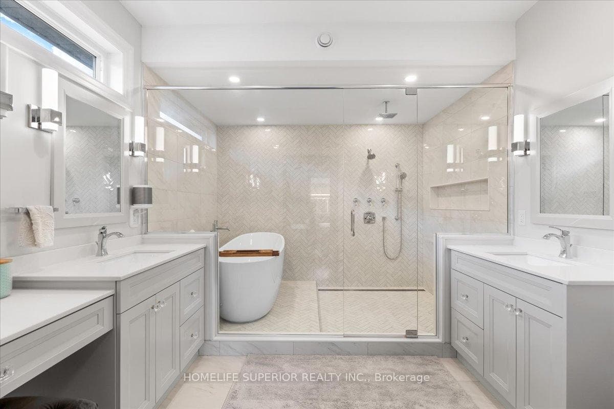 7 PIECE BATH WITH HEATED FLOOR & MAKEUP VANITY