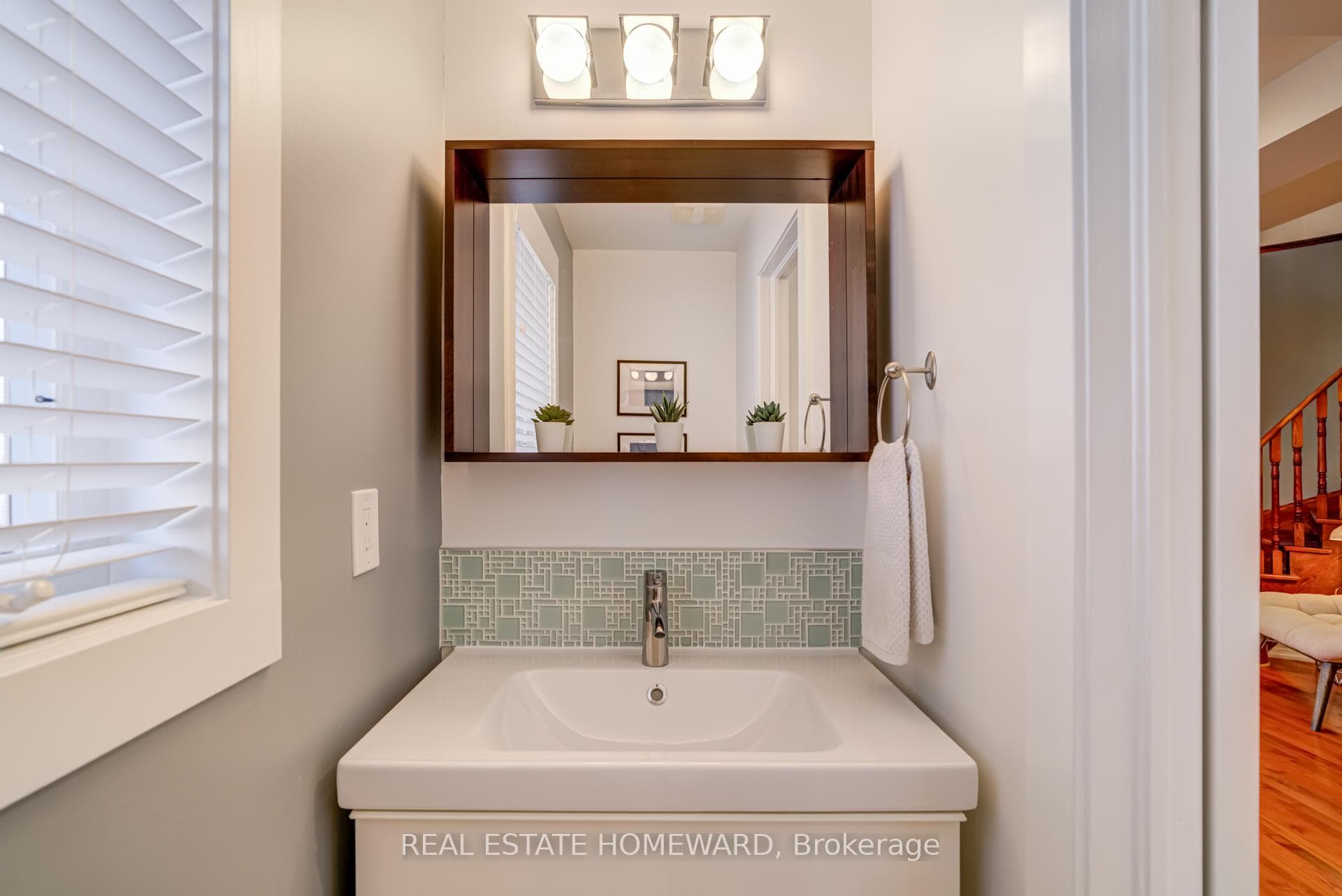 Powder room at front entrance