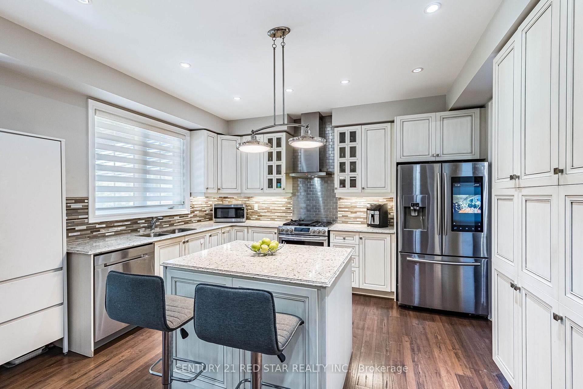 Custom kitchen with hardwood floors