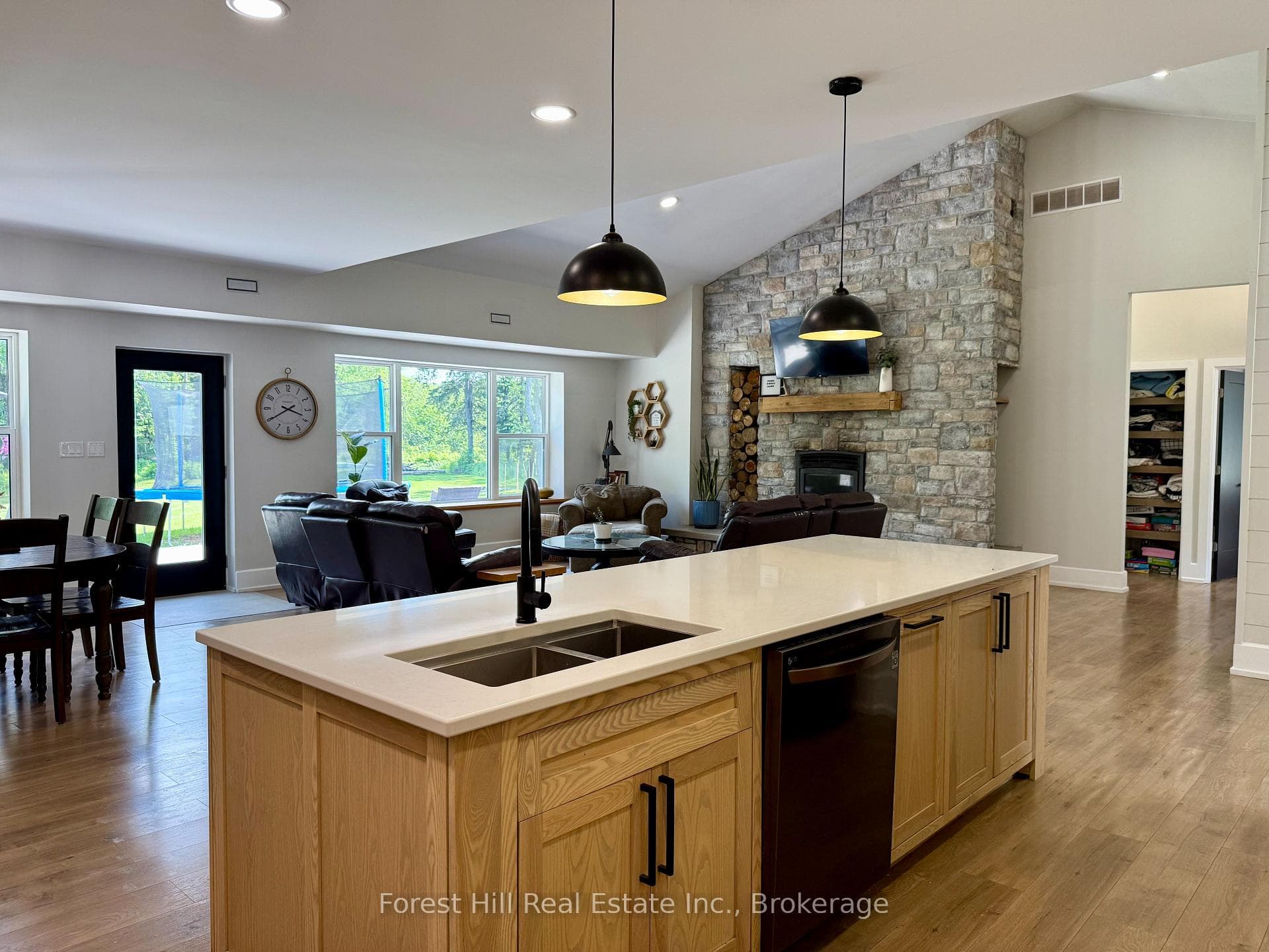 Open Concept Kitchen, Living Room & Dining Room
