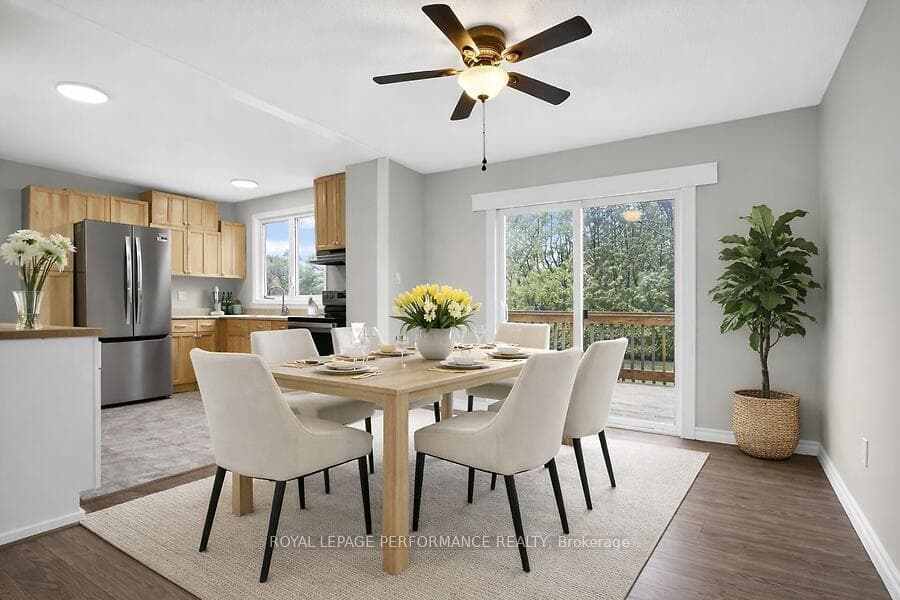 Virtually staged Dining Room