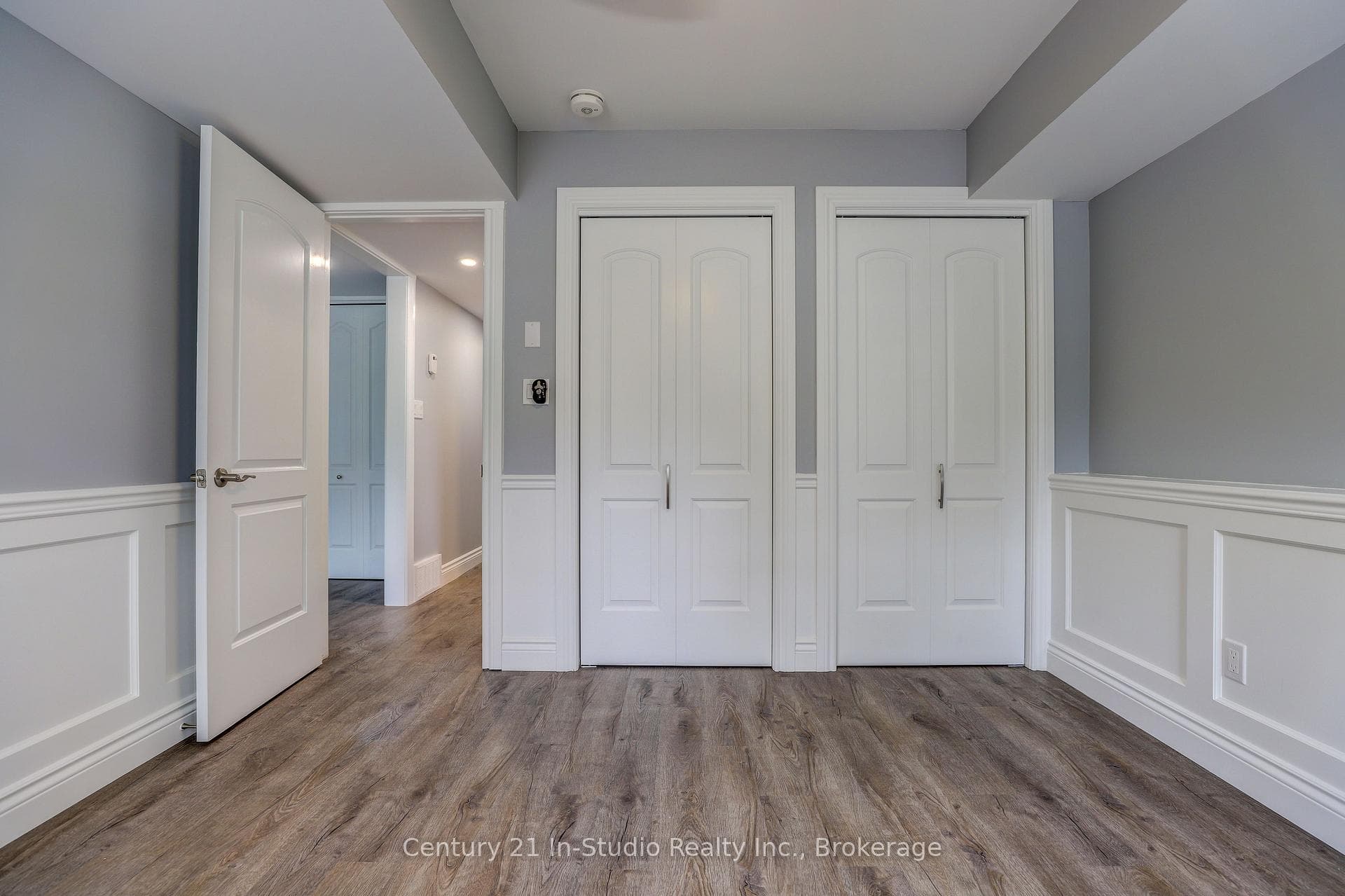 Double closets in master bedroom