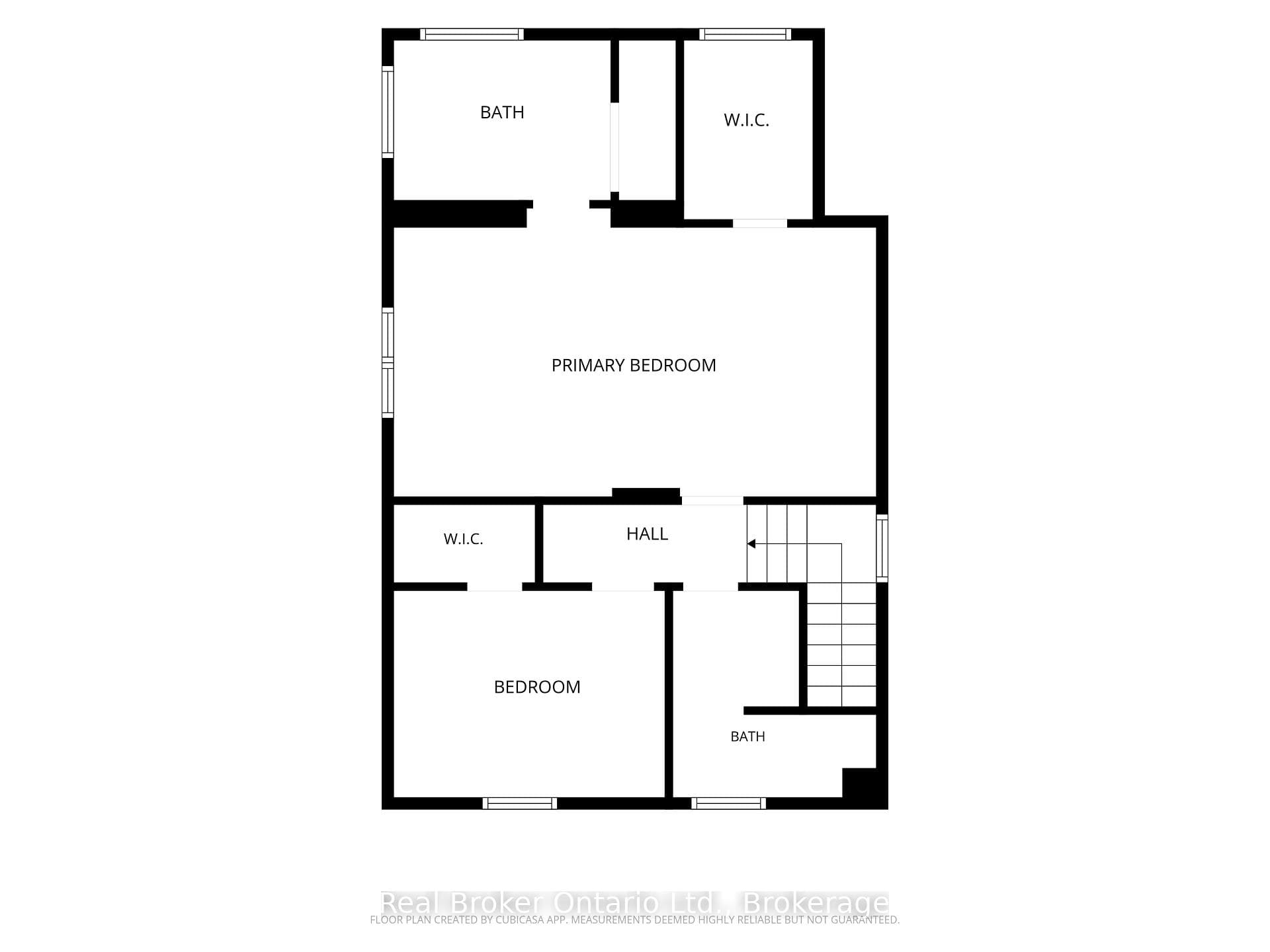 Second level floor plan