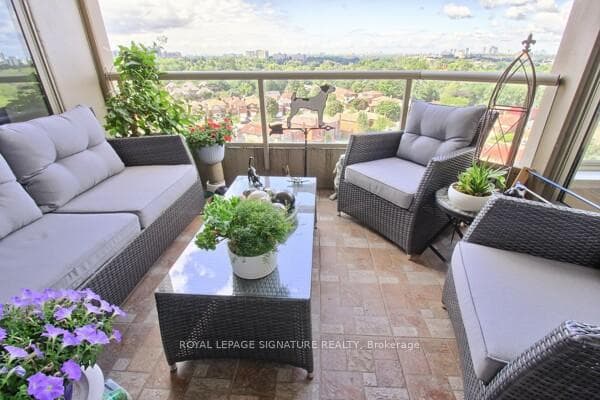 Spacious Balcony fitted with screening