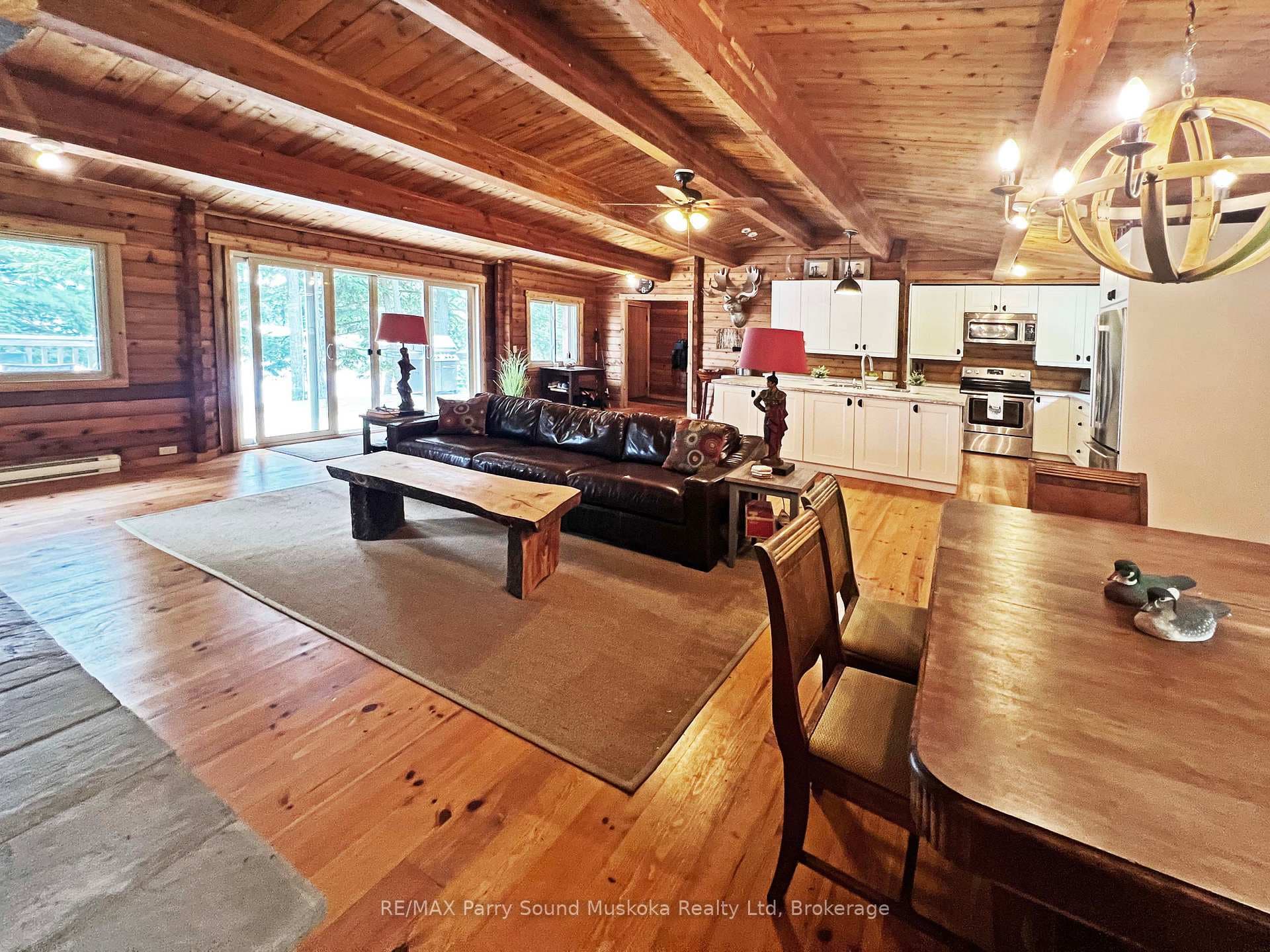 Spacious interior is designed for gathering