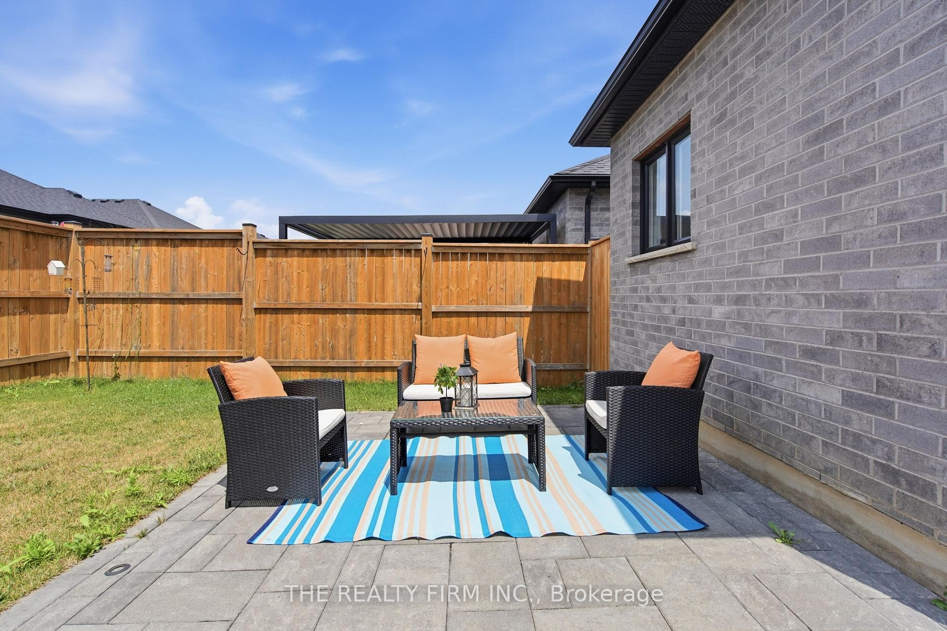 Fully fenced in yard