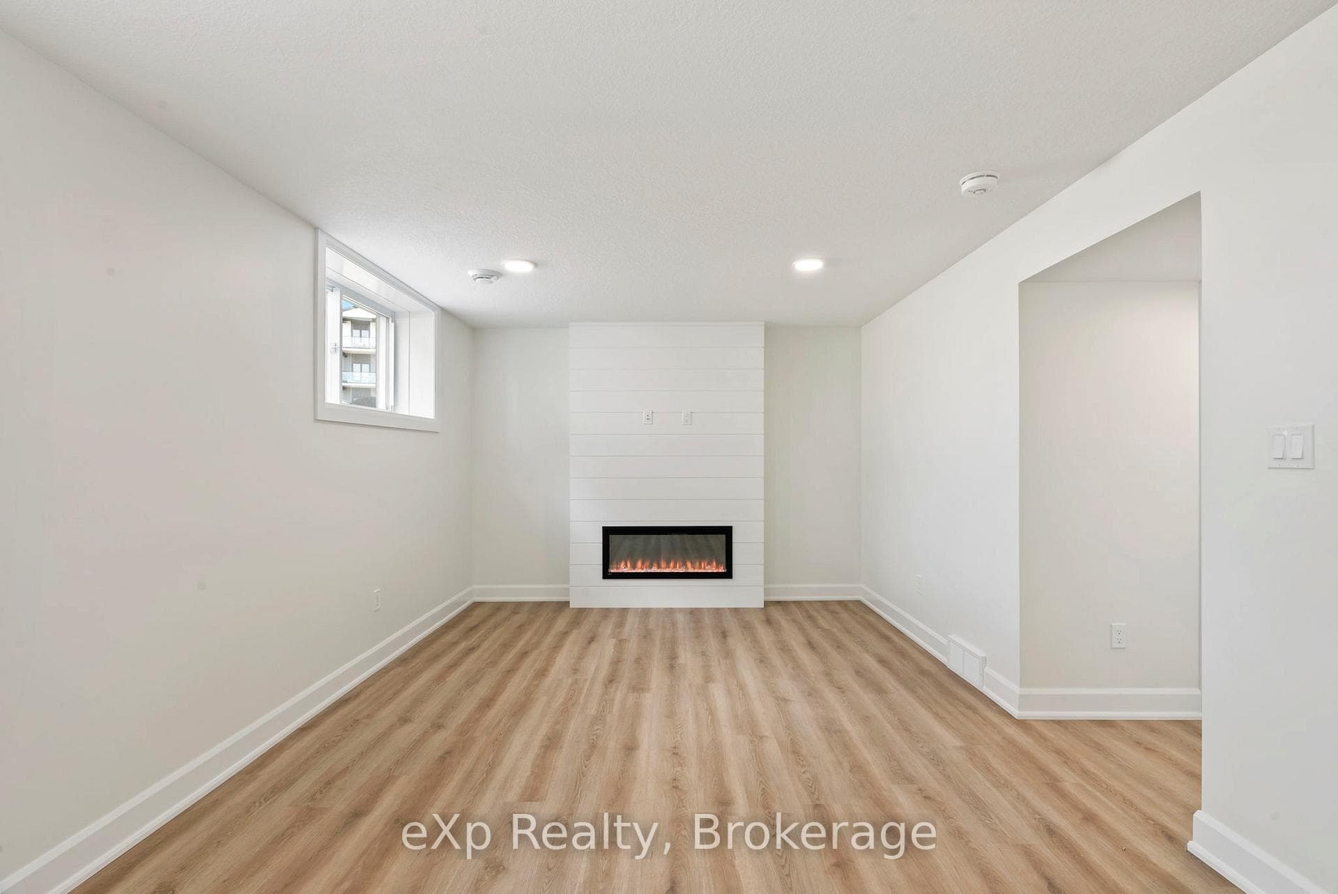 Cozy electric fireplace in Recroom