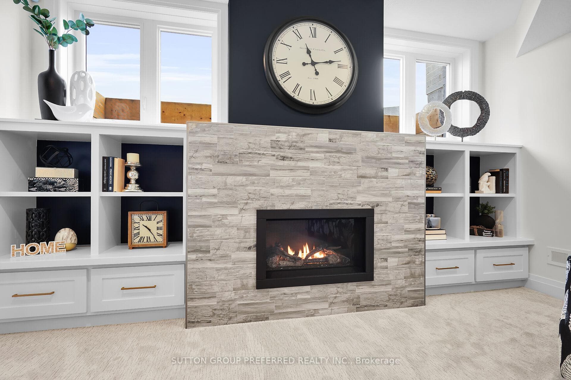 LOWER LEVEL FIREPLACE