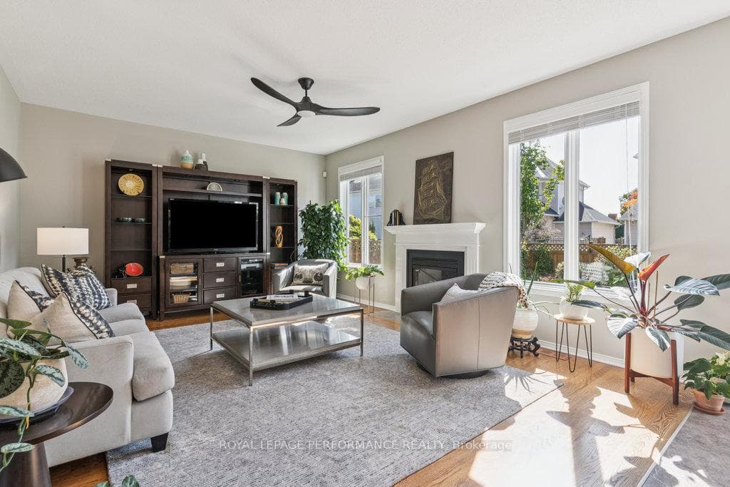 Stylish Gas Fireplace Creates a Welcoming Ambiance