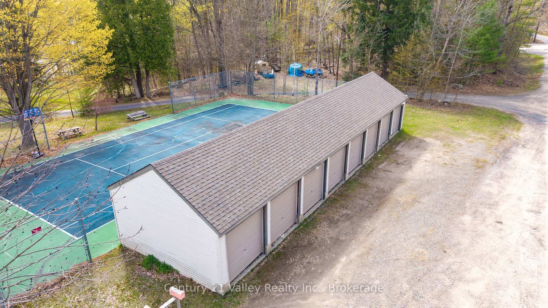 Garage and Tennis Court