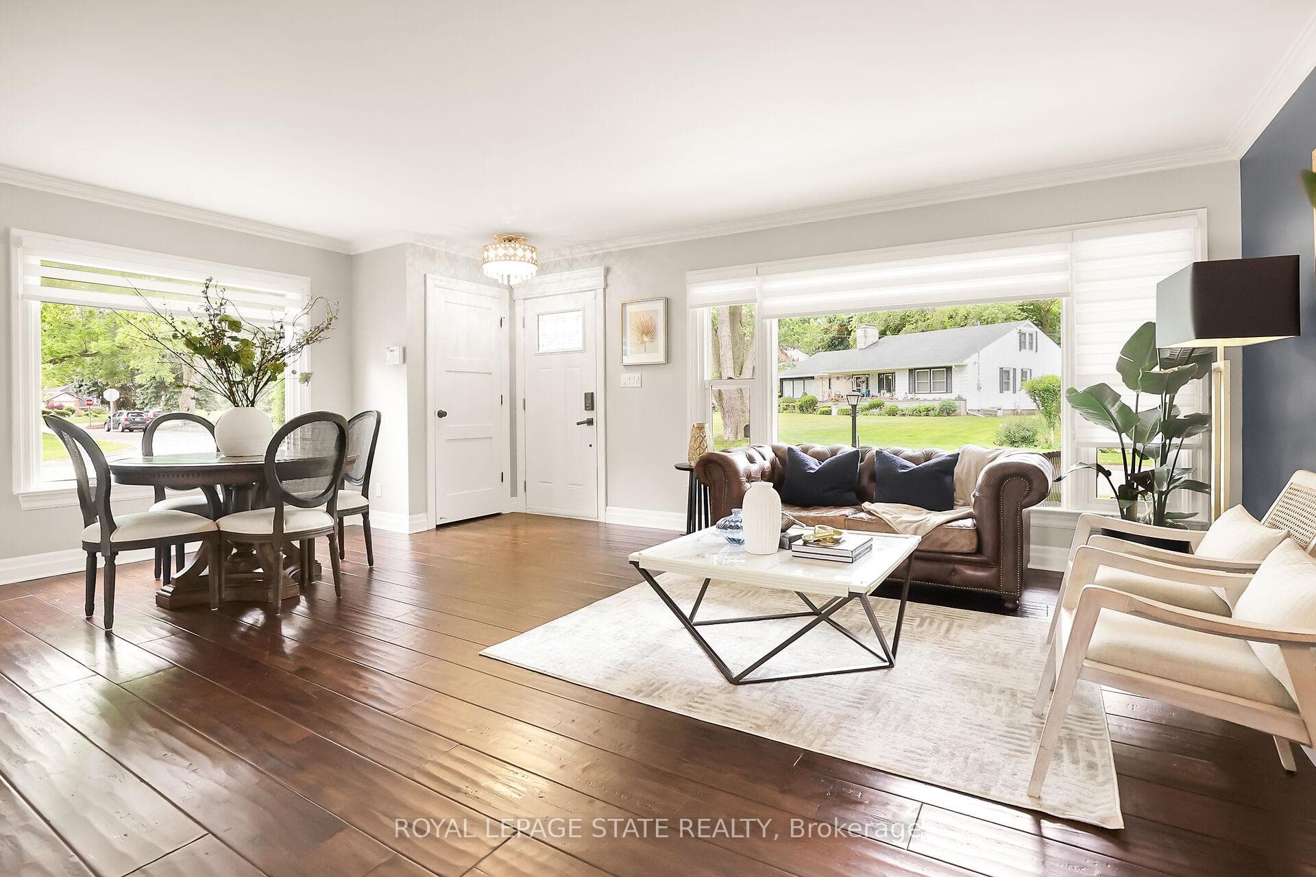 Bright open concept living-dining room