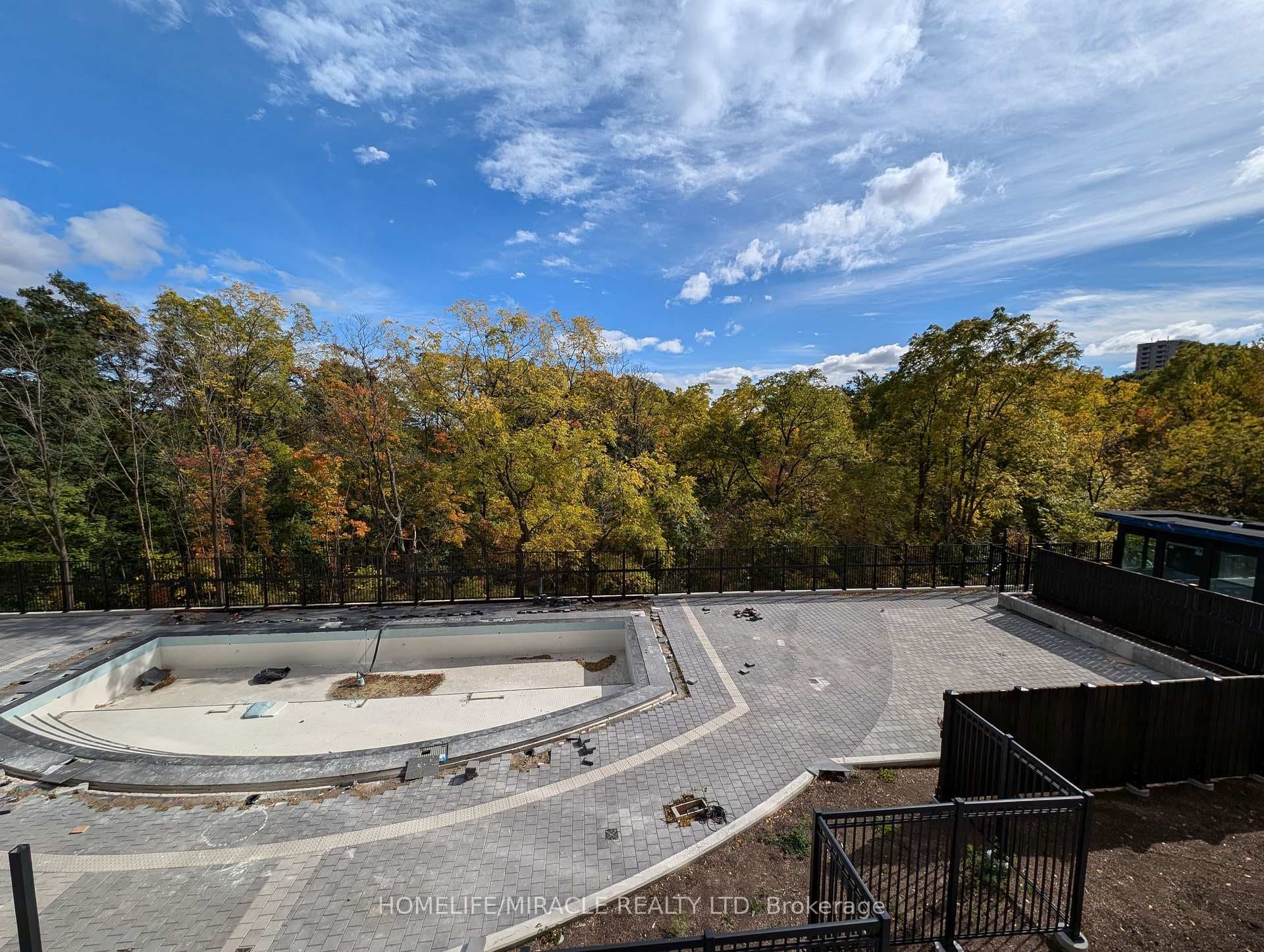 Terrace overlooking future pool