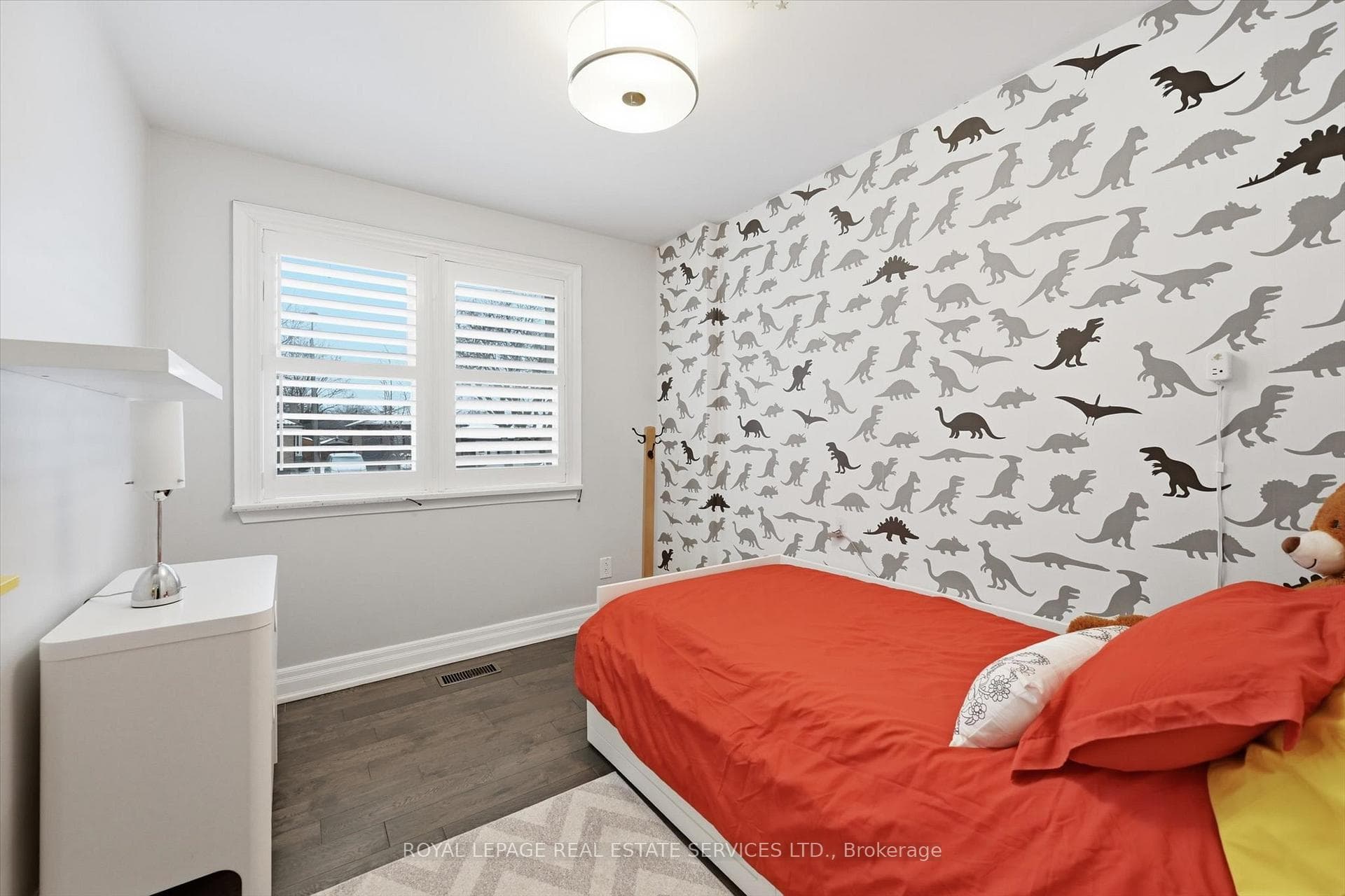 Third Bedroom w/Cal. Shutters & Hardwood Flooring