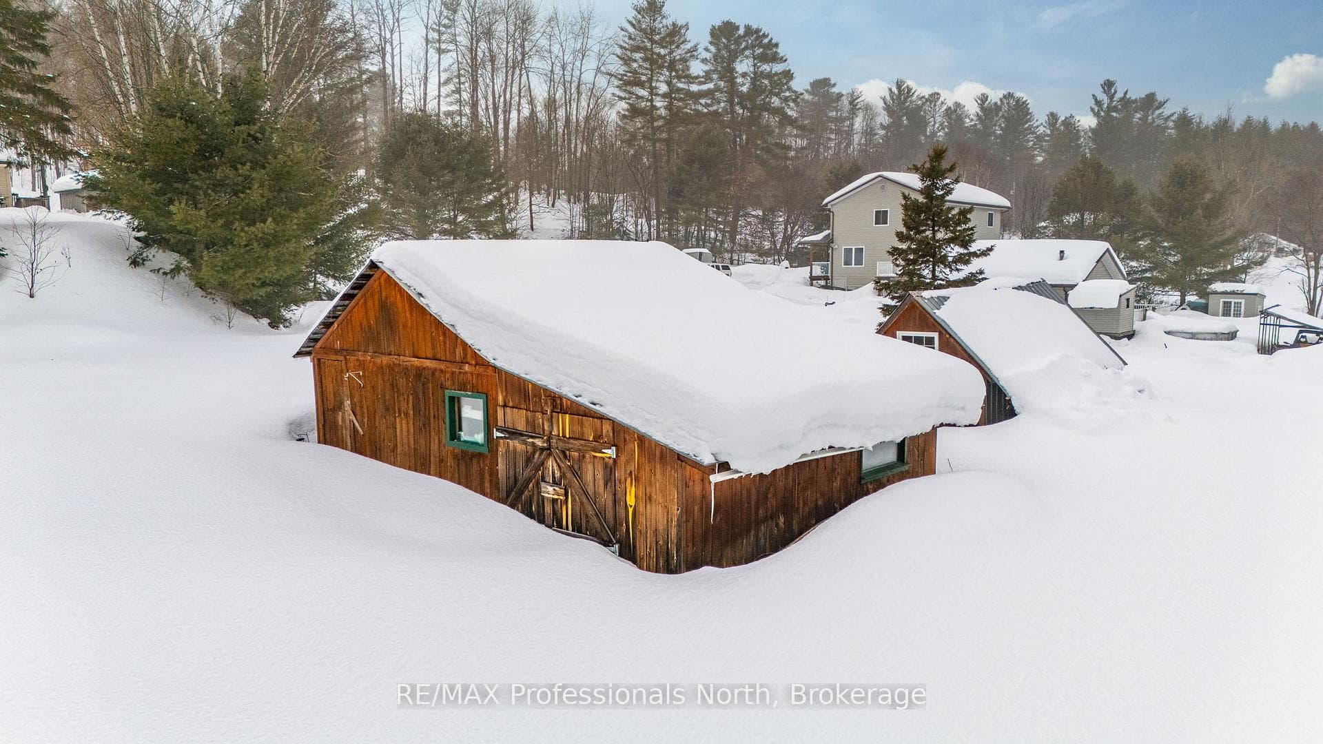 Barn + Shed in lower back yard