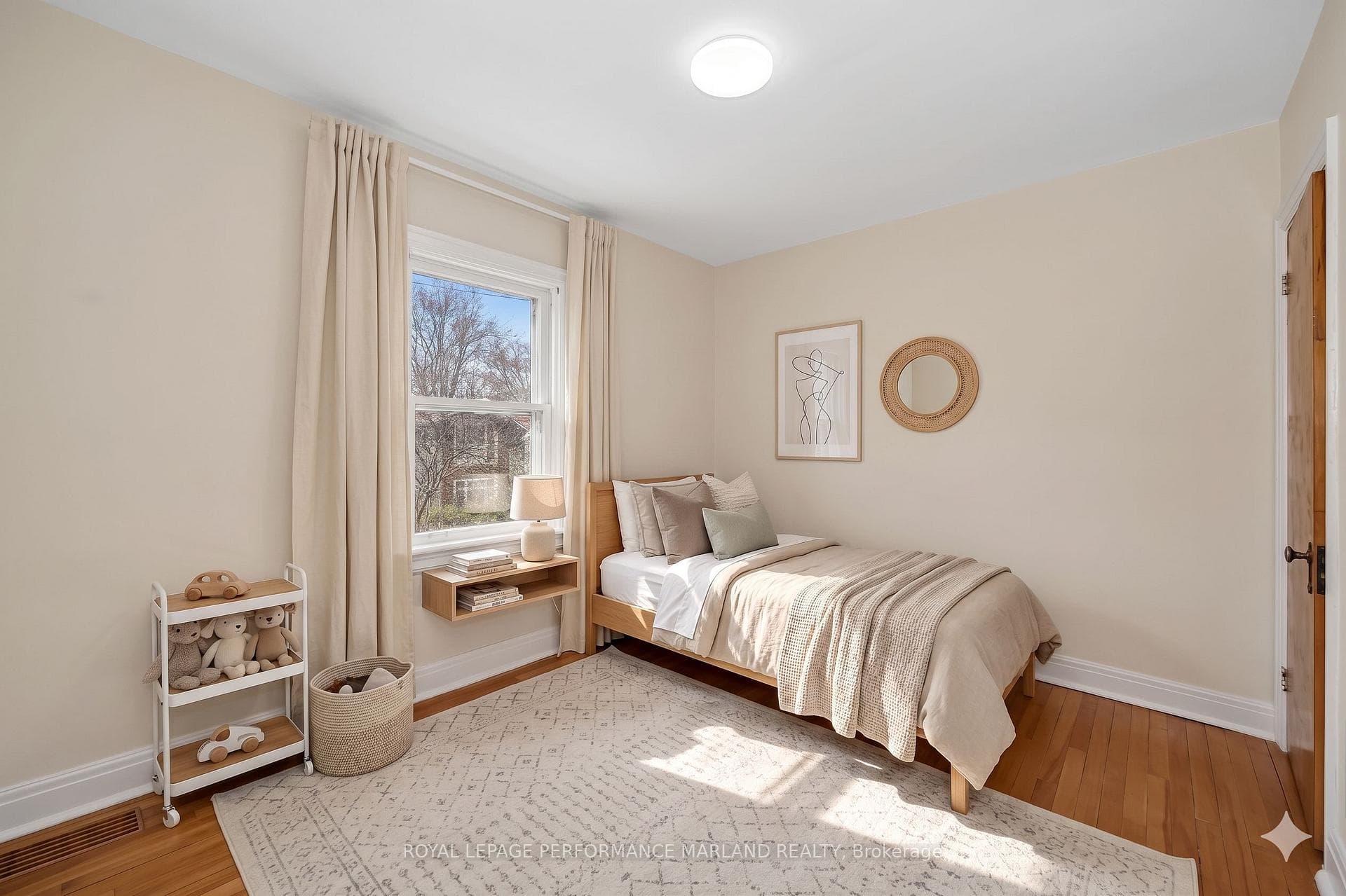 Virtually staged bedroom