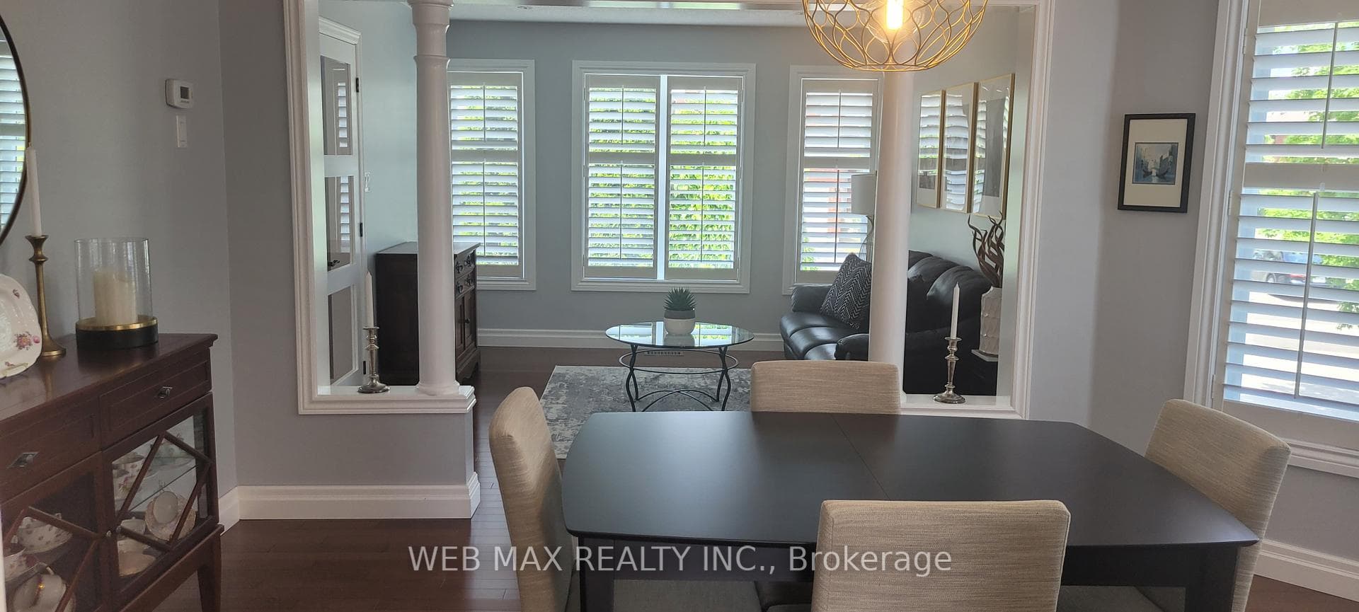 Living room combined with dining room hardwood fl