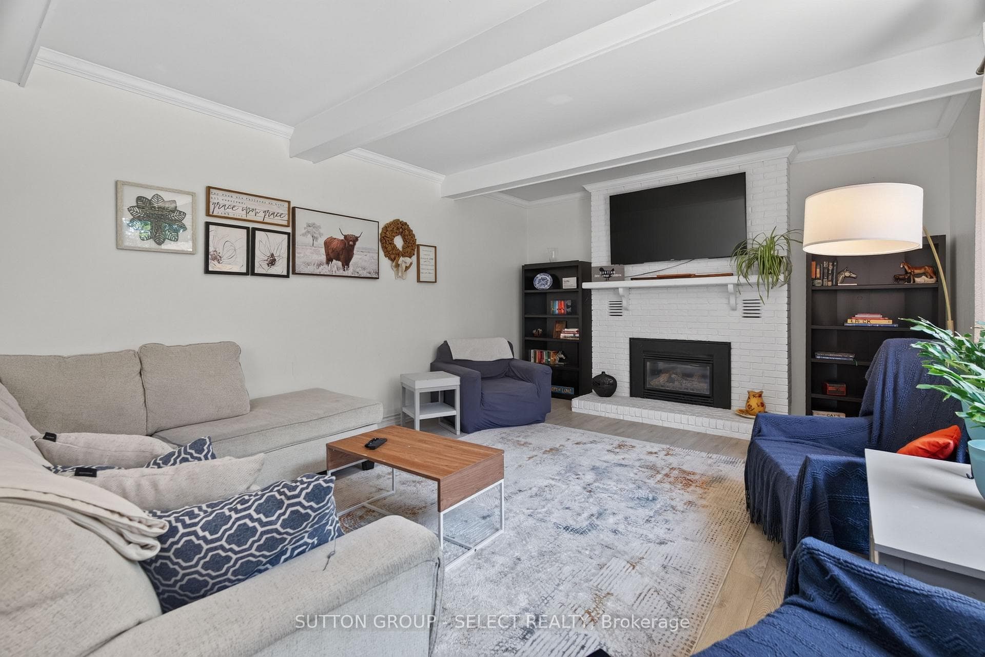 Family room with cozy Gas Fireplace