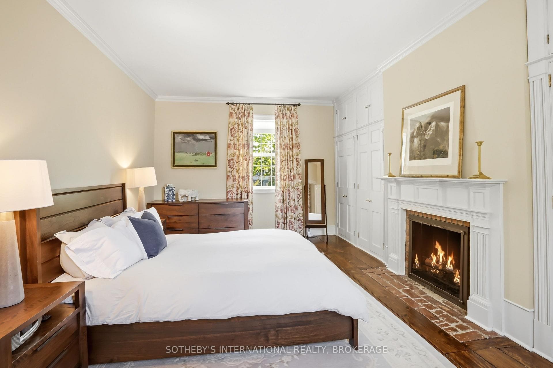 Primary bedroom gas fireplace reconditioned, 2024.