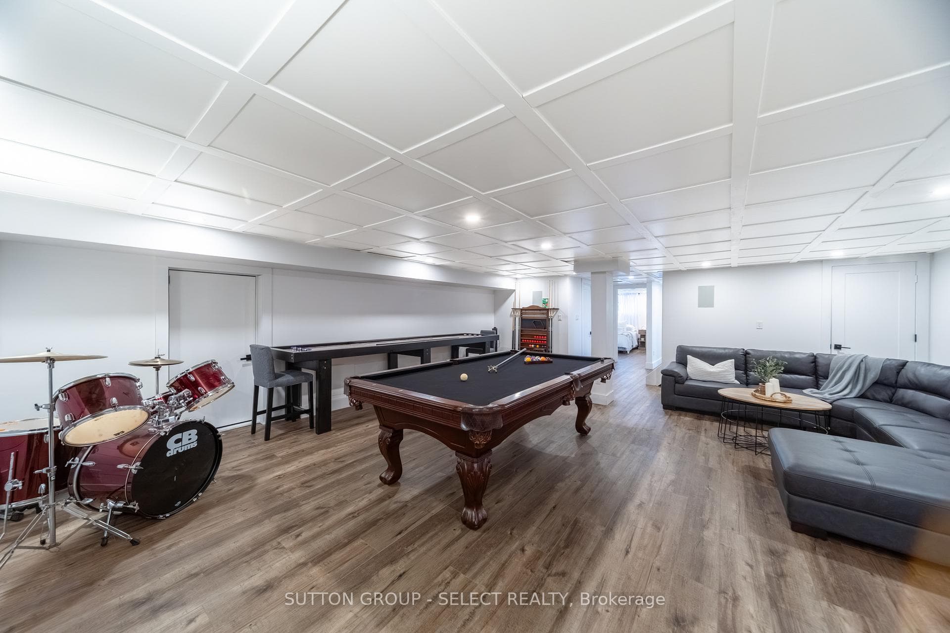Bright rec room with flexible living space