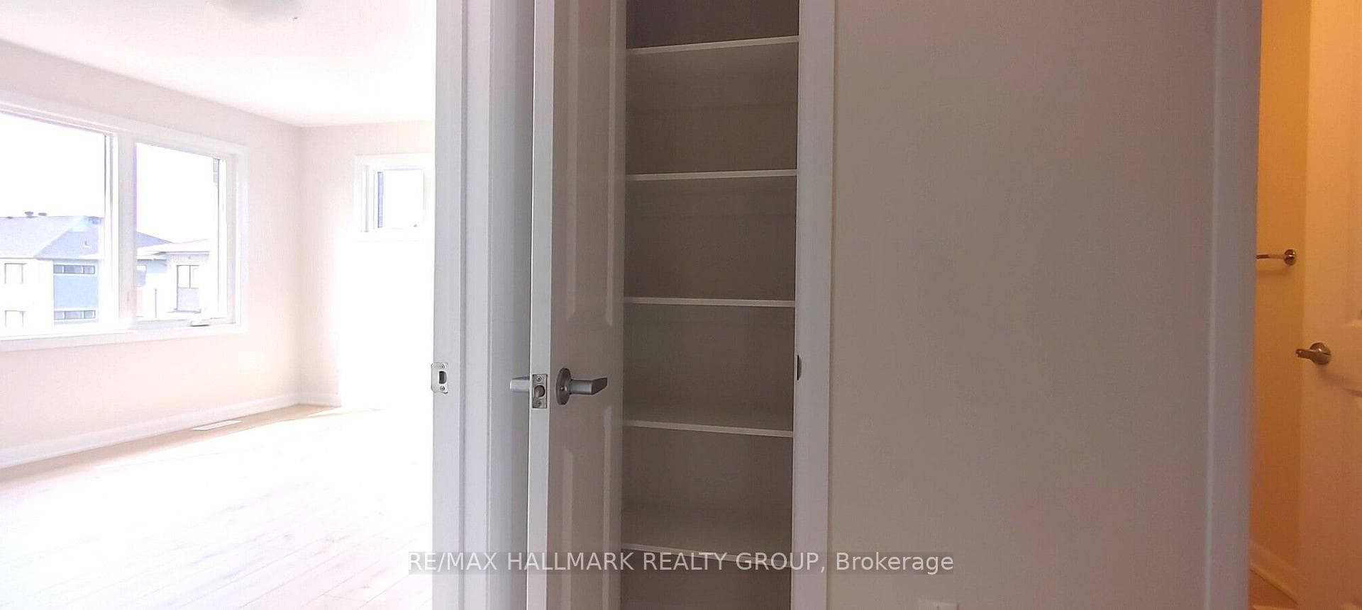Linen closet in hallway