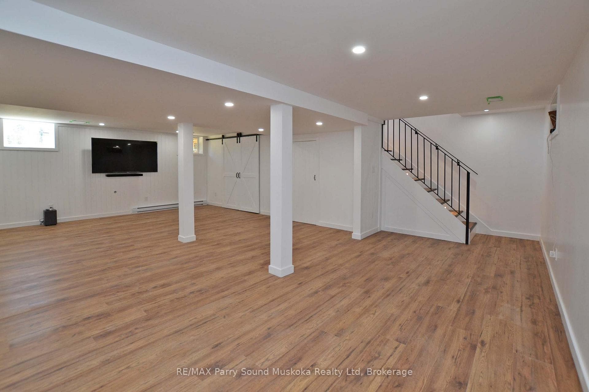 Bright LED lighting, New laminate floor in Rec Rm
