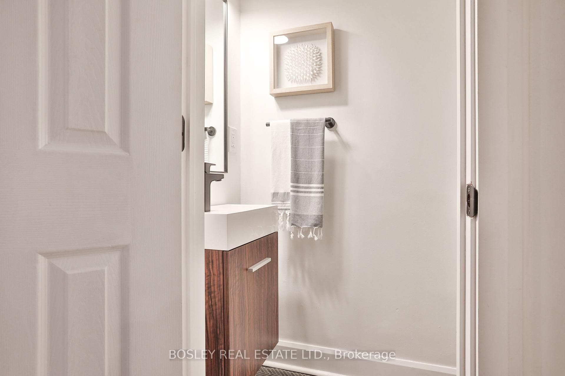 Renovated main floor powder room