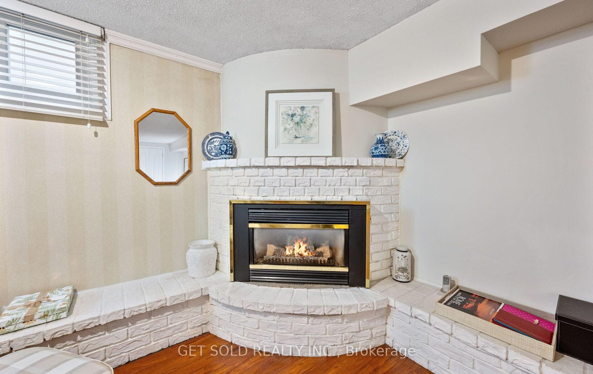 basement fireplace