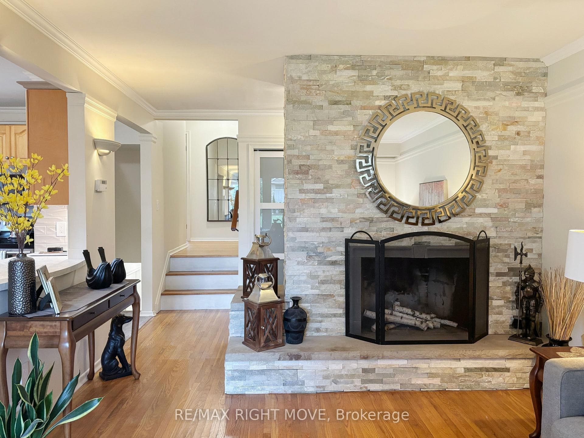 Fireplace feature wall - could be converted to gas