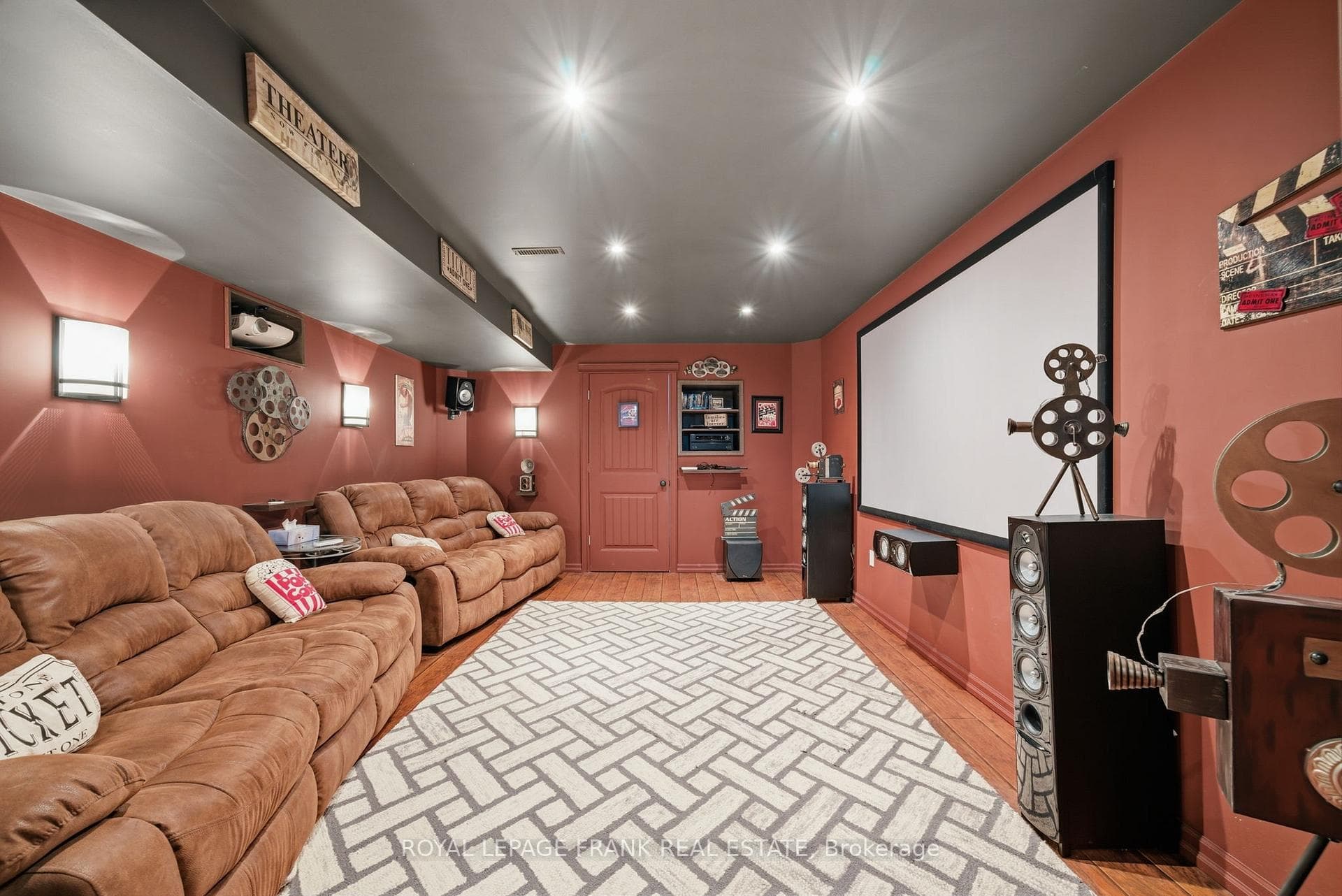 Lower Theatre Room (3D Screen)