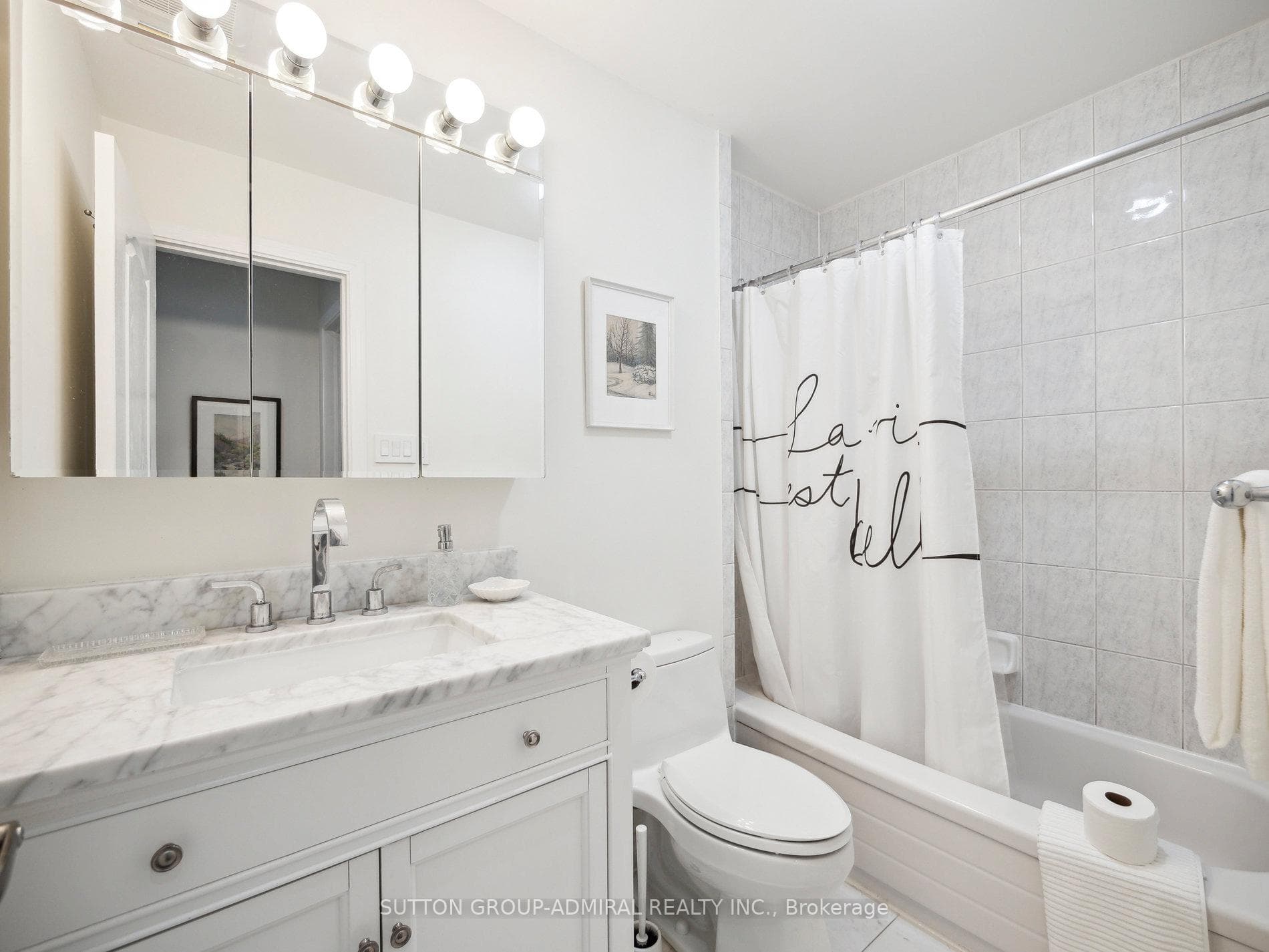 1st Washroom has Marble vanity