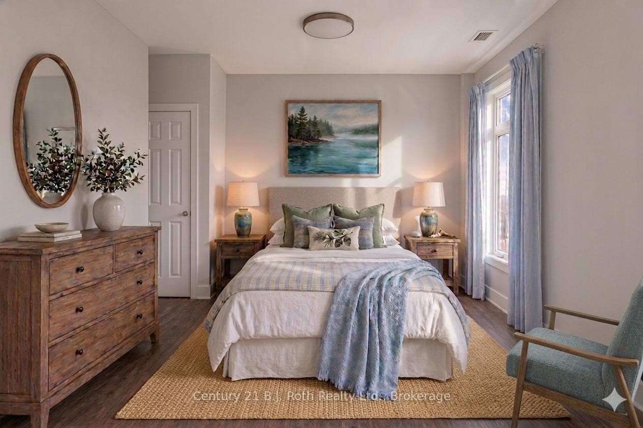 Virtually staged second bedroom