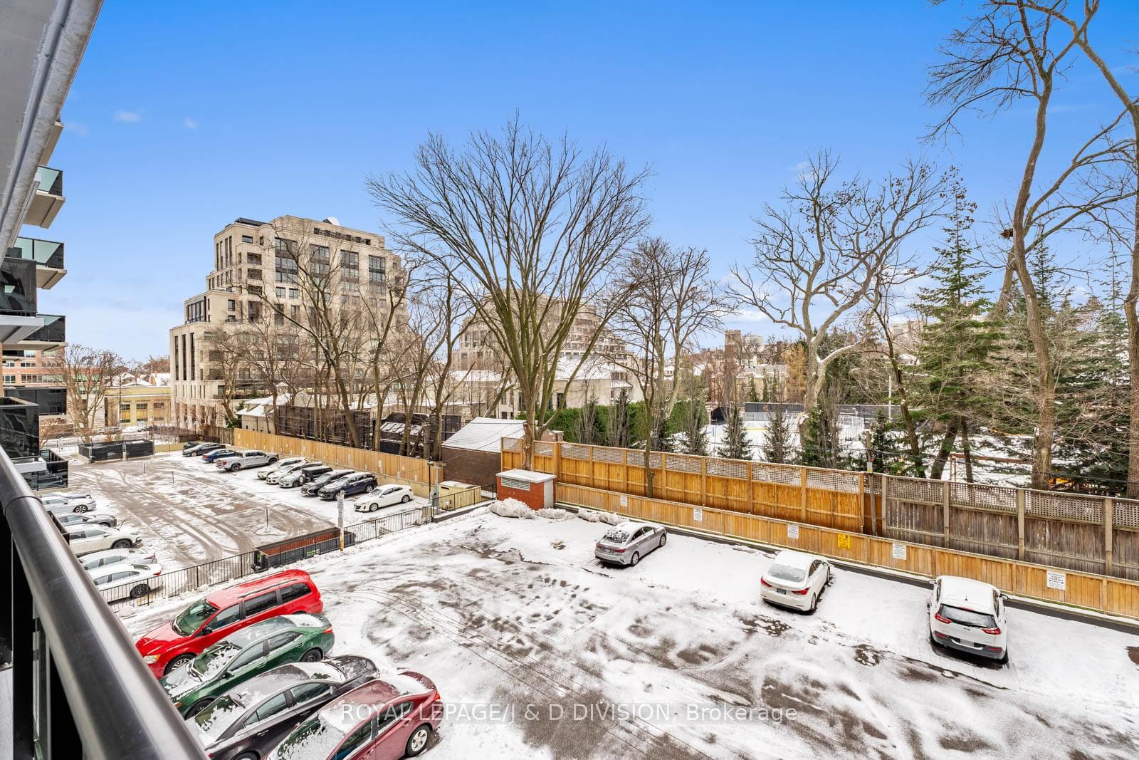 Parking lot and views to greenspace