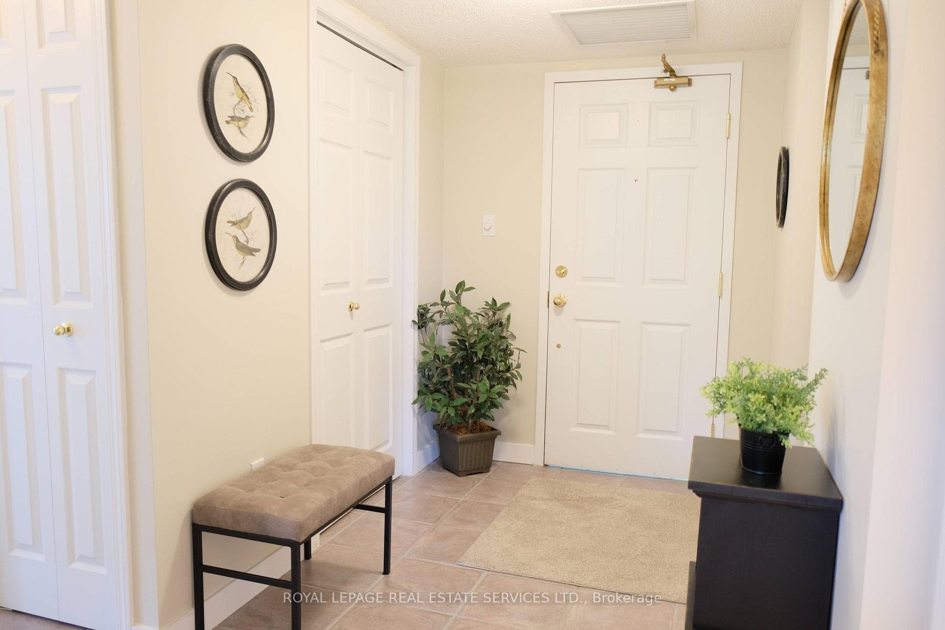 front hall entry and closet