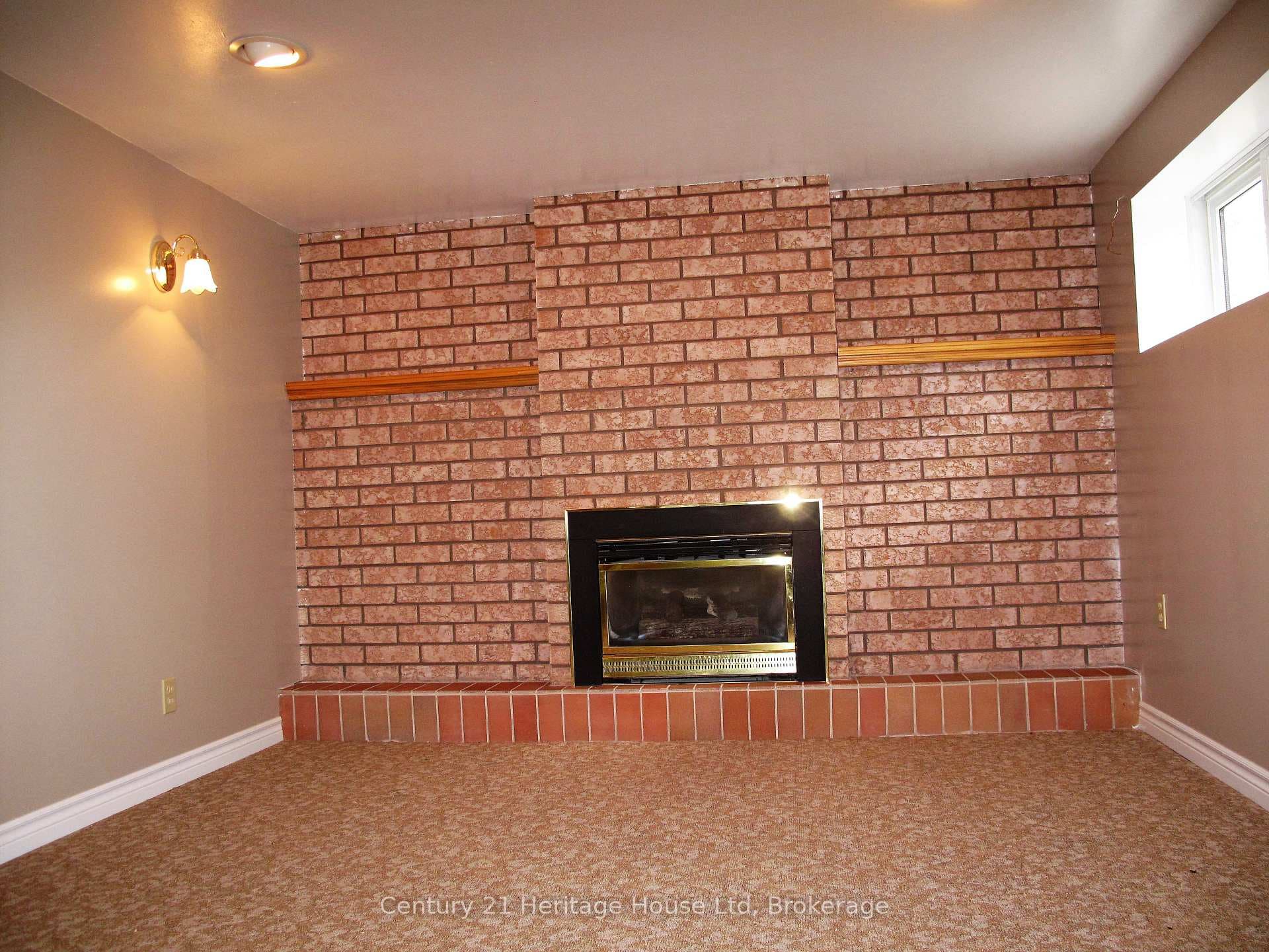 Rec room, fireplace,