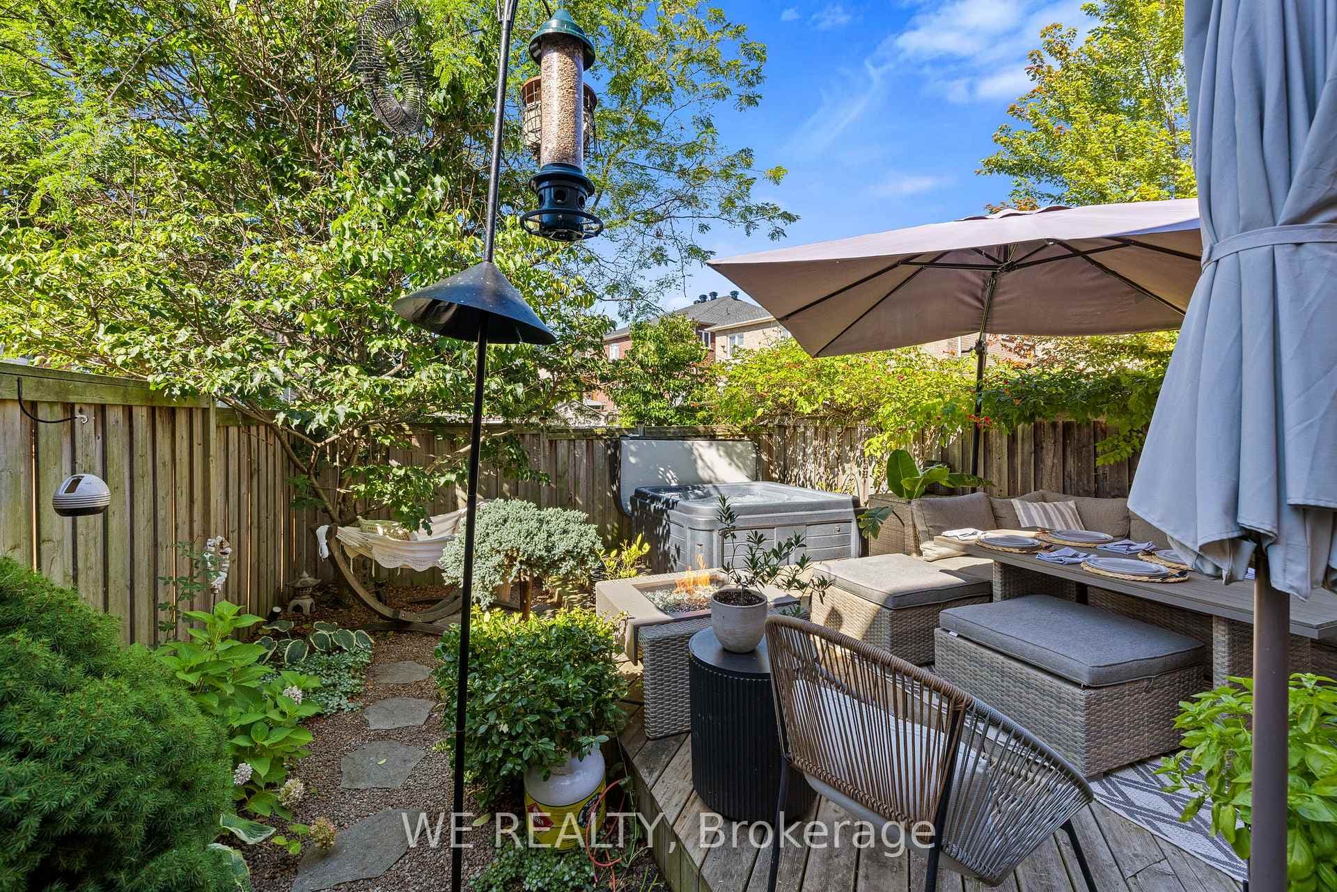 Mature Trees Surround Backyard Providing Privacy