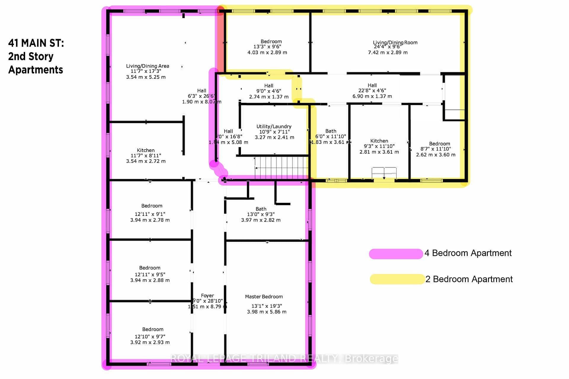Let's check the 2 upper apartments + laundry