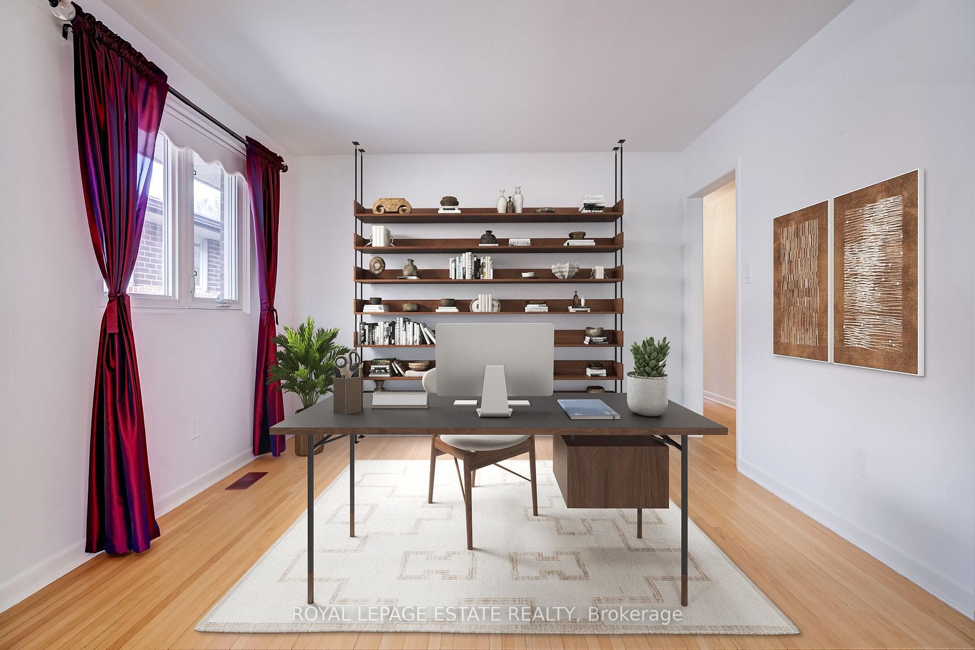 Office virtually staged