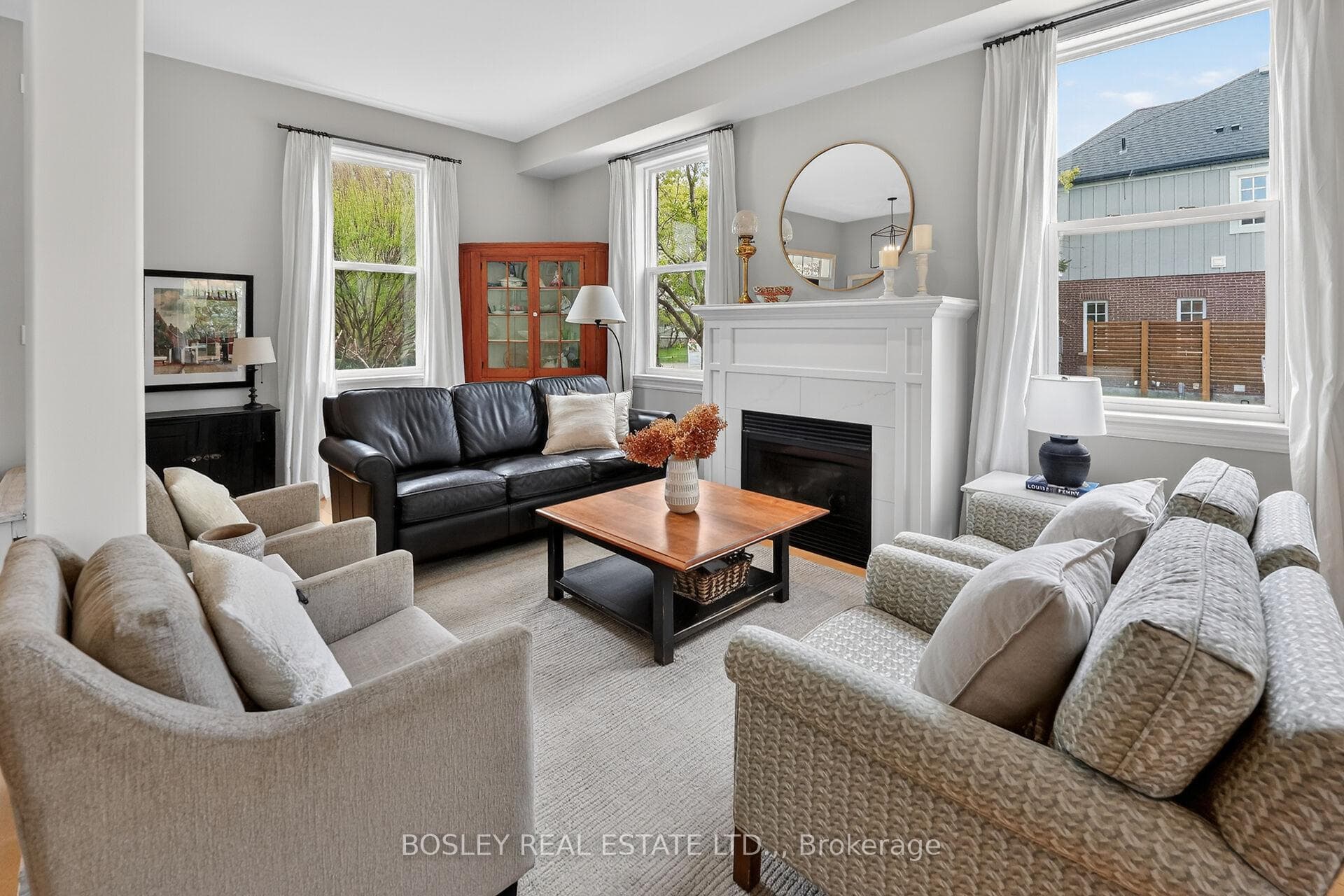 Cozy up to the gas Fireplace and enjoy..
