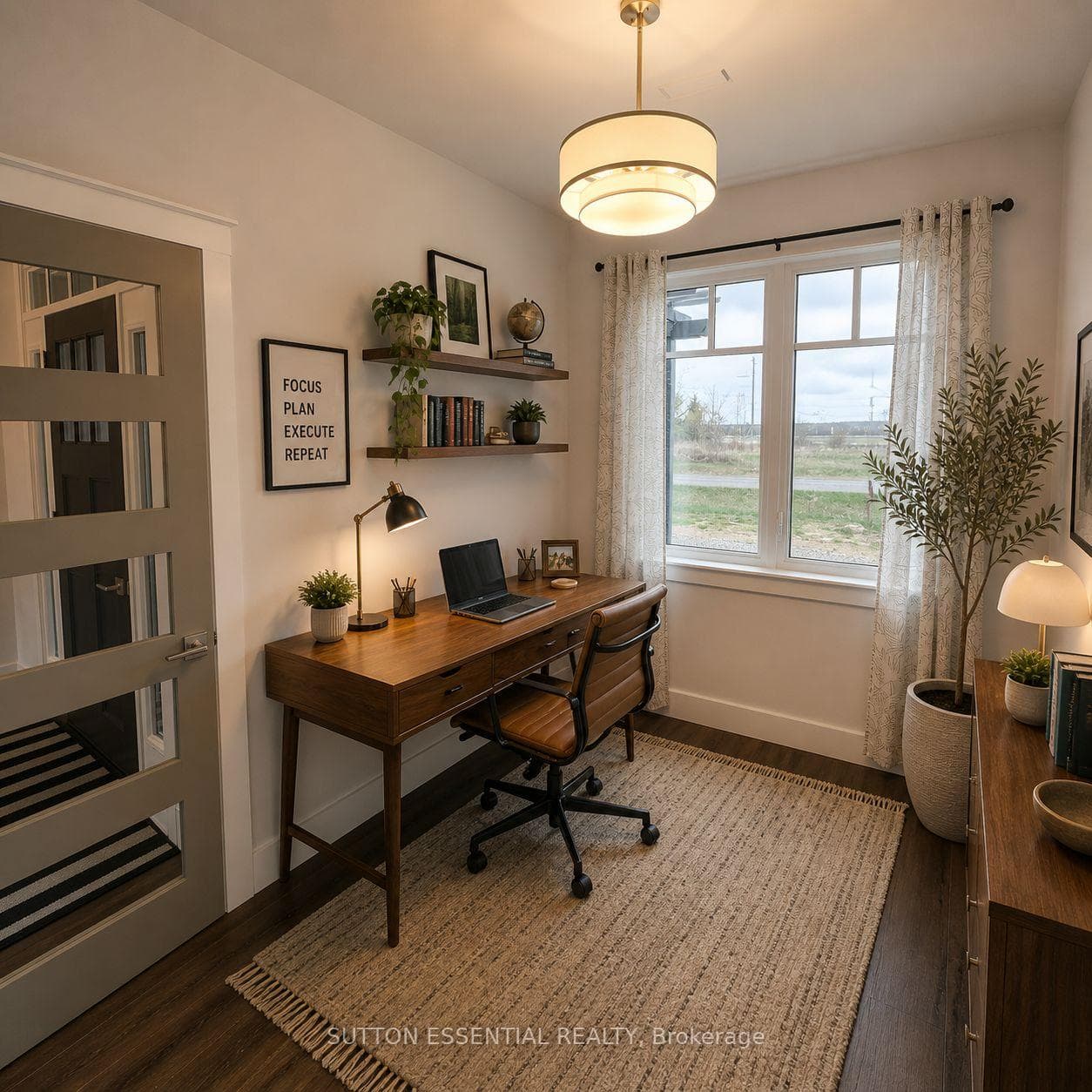 AI staged Home Office