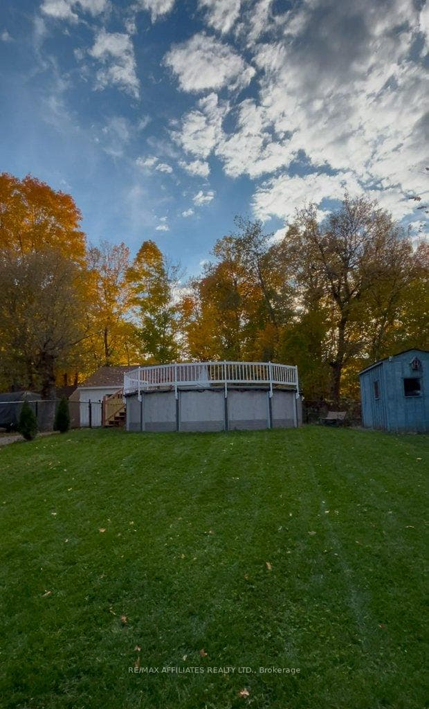 Above ground pool and shed