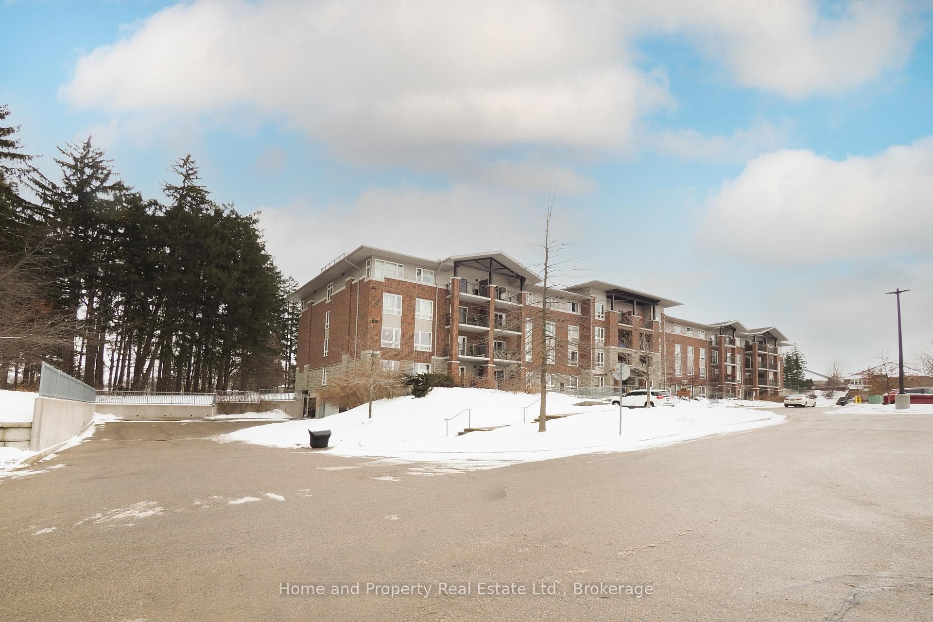 Winter view of building