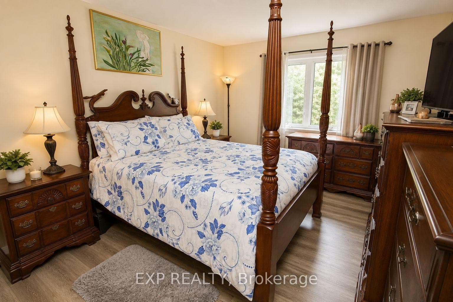 decluttered and virtually staged Primary Bedroom