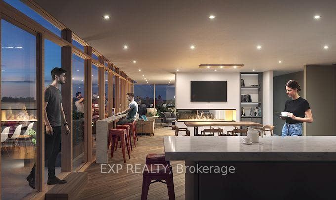 Artists rendering of the Party Room at night
