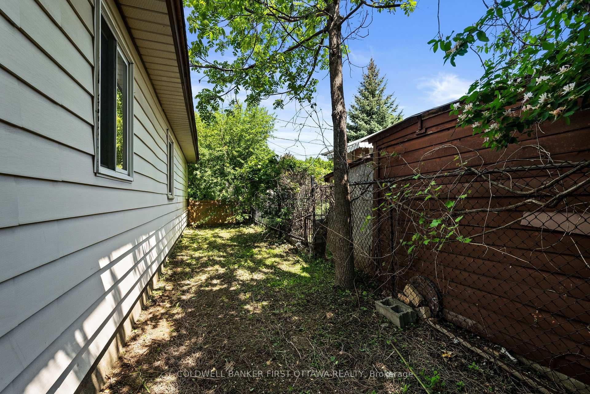 Right side alley way for vegetable garden space!